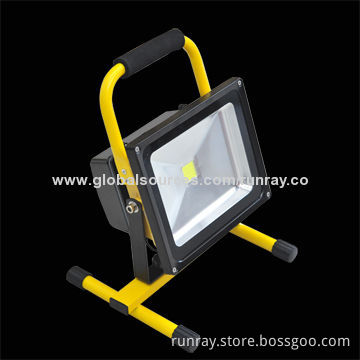 CE30W rechargeable LED floodlight, 8-10-hour working time, AC85-265V/DC12-24V, 3 years warranty, CE